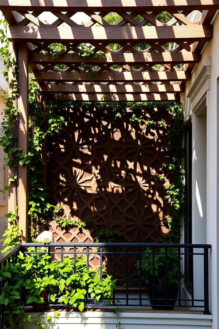 Elegant Lattice Pattern Trellis - 22 Balcony Trellis Ideas