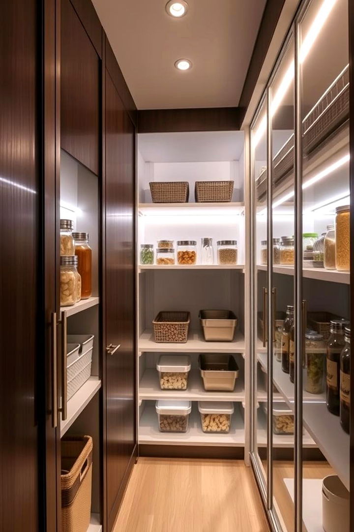 Elegant Lighting Accents - 22 Larder Cupboard and Pantry Ideas for Your Kitchen