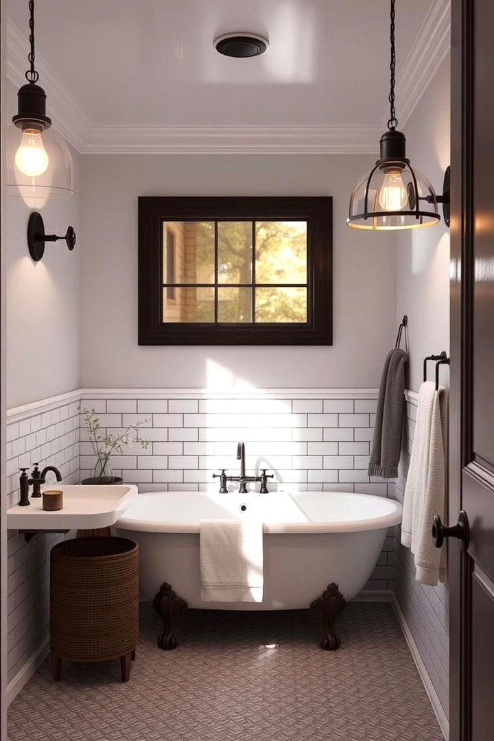 Elegant Lighting Choices to Enhance Ambiance - 22 Modern Farmhouse Bathroom Ideas