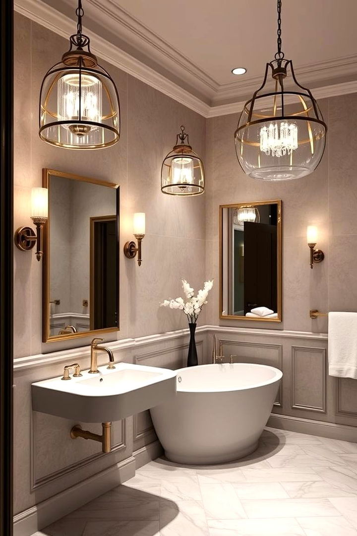 Elegant Lighting Fixtures Showcase - 22 Large Bathroom Ideas