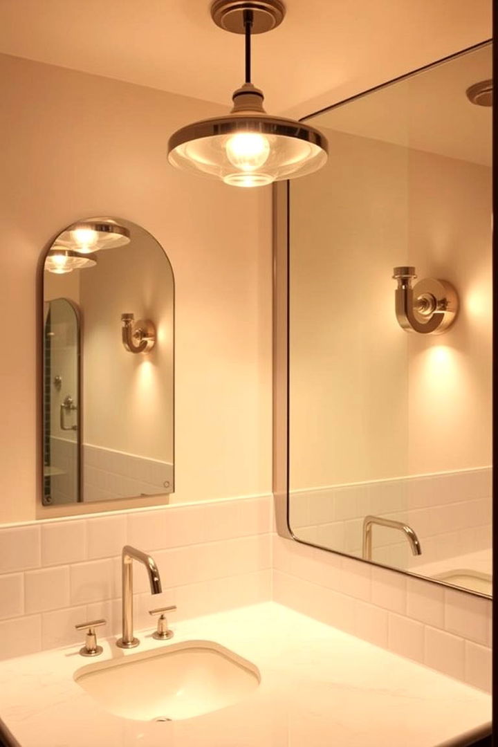 Elegant Lighting Fixtures - 22 Mid-century Modern Bathroom Ideas