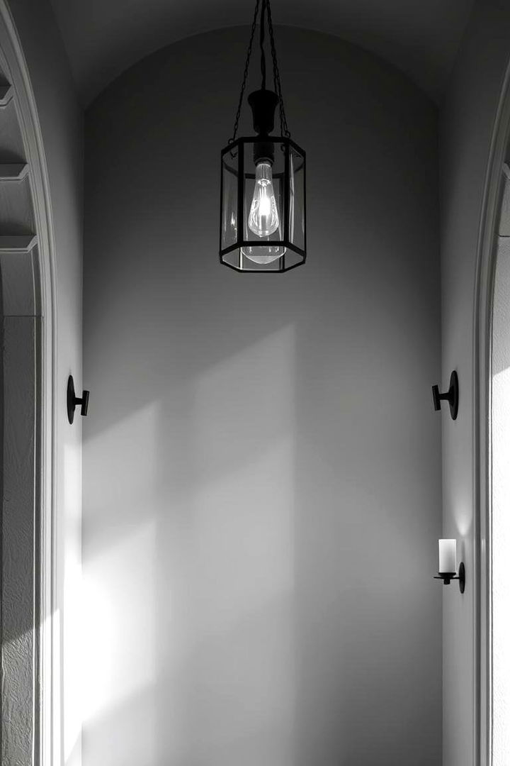 Elegant Lighting Focus - 22 Black and White Entryway Design Ideas