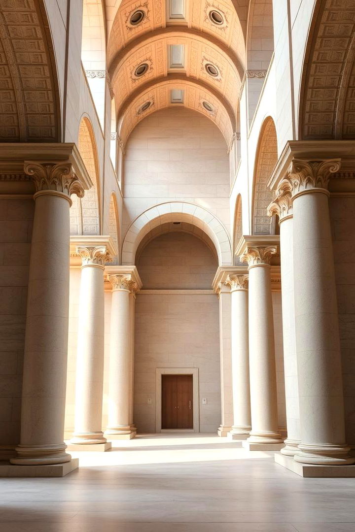 Elegant Limestone Sanctuary - 22 Stone Porch Ideas