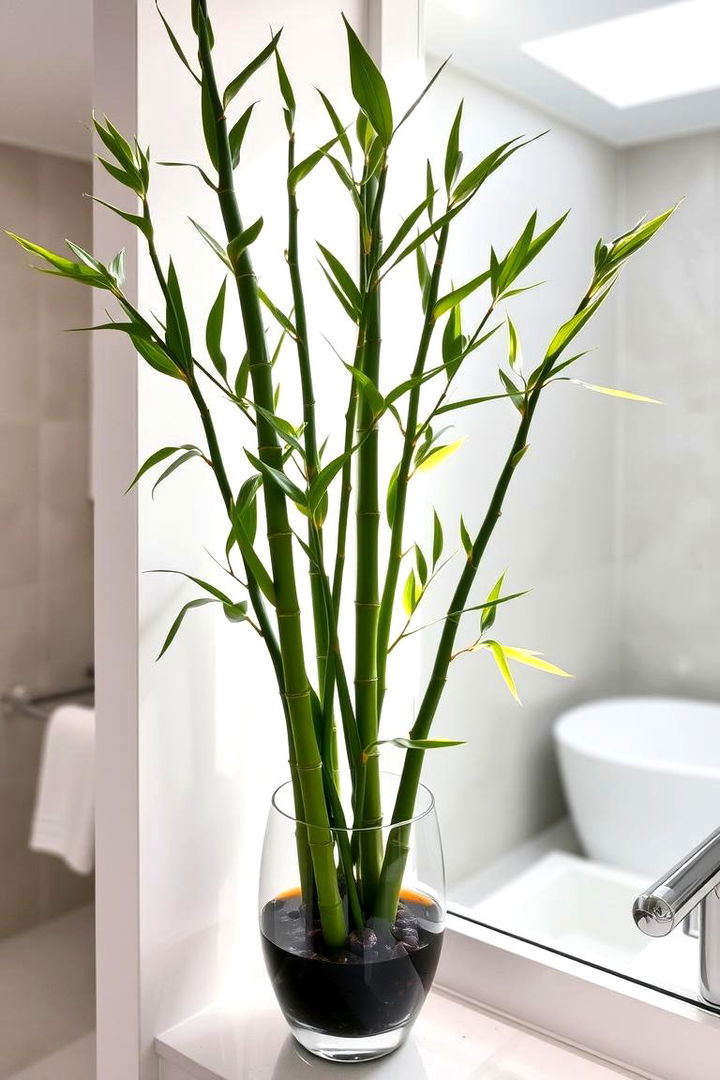 Elegant Lucky Bamboo - 22 Best Plants for Bathroom