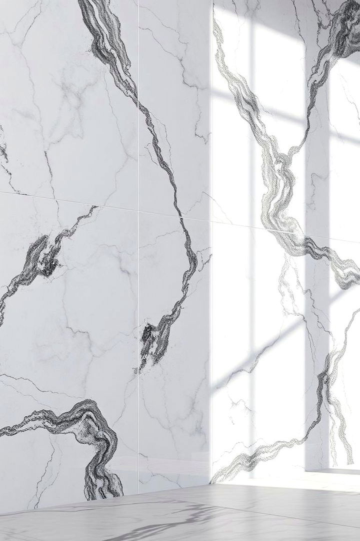 Elegant Marble Statements - 22 Fireplace Accent Wall Ideas