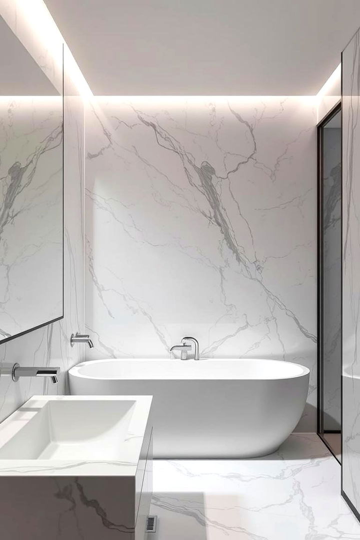 Elegant Marble Wall Finishes - 22 Bathroom Wall Ideas