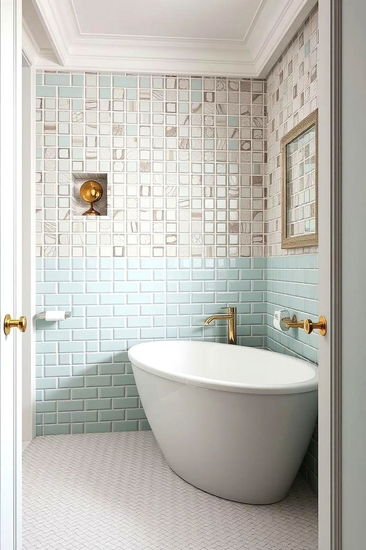 Elegant Mint Tile Displays - 22 Mint Green Bathroom Ideas