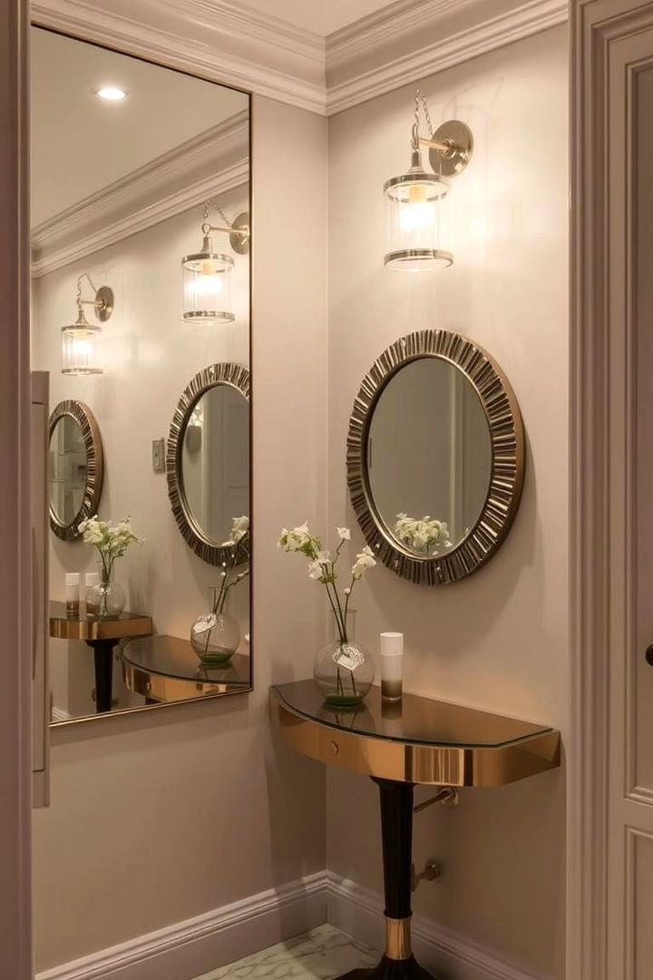 Elegant Mirror Accents - 22 Corner Decoration Ideas