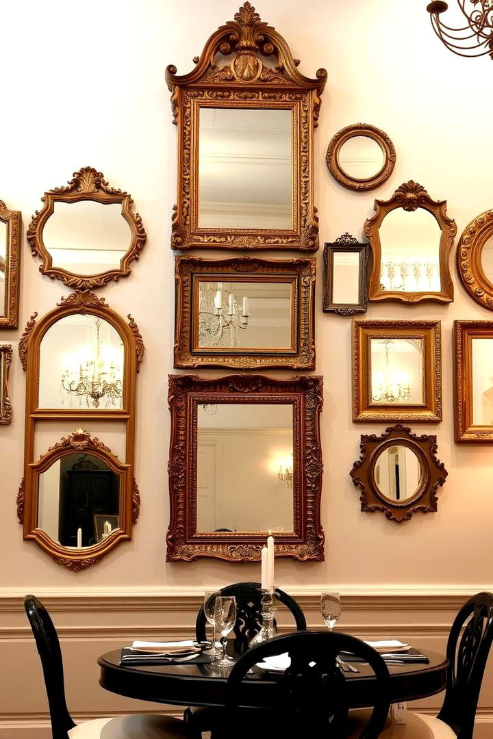 Elegant Mirror Displays - 22 Dining Room Wall Decor Ideas