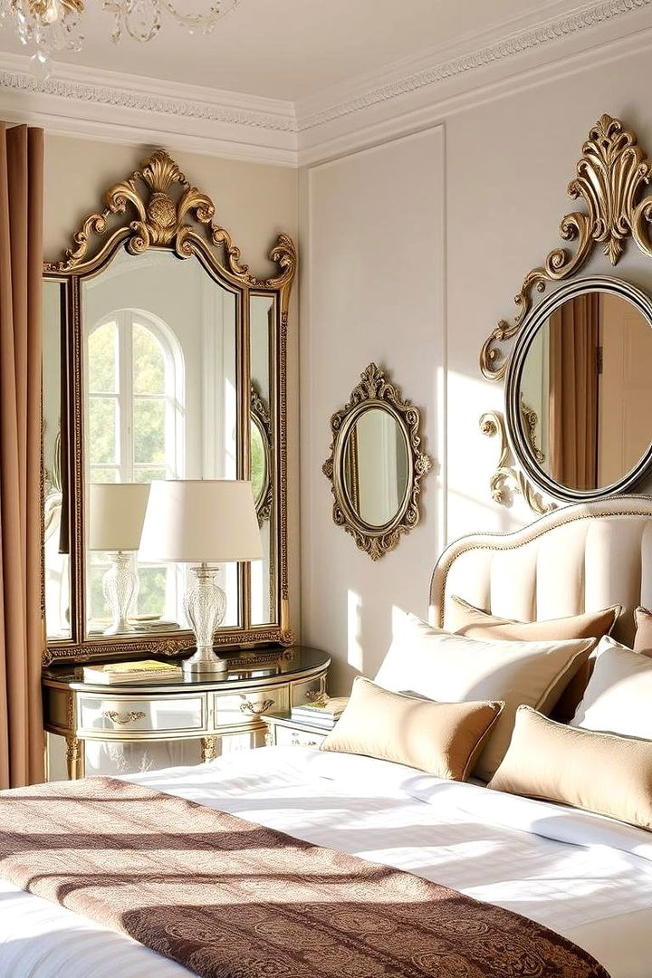 Elegant Mirrors Details - 22 romantic bedroom ideas