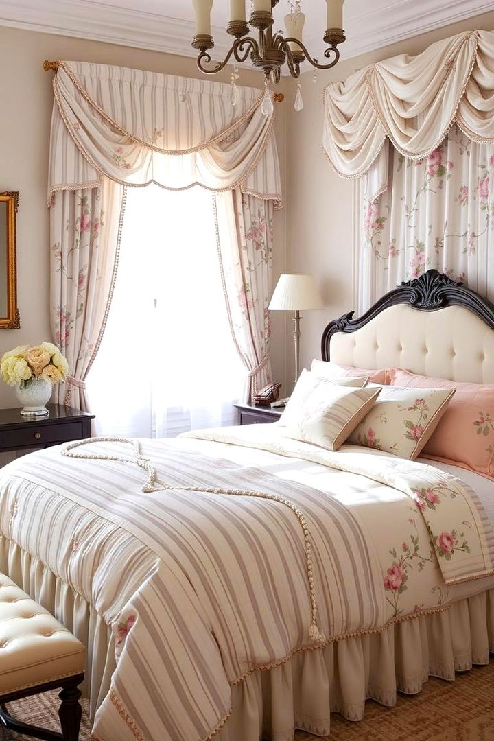 Elegant Mixed Patterns - 22 romantic bedroom ideas