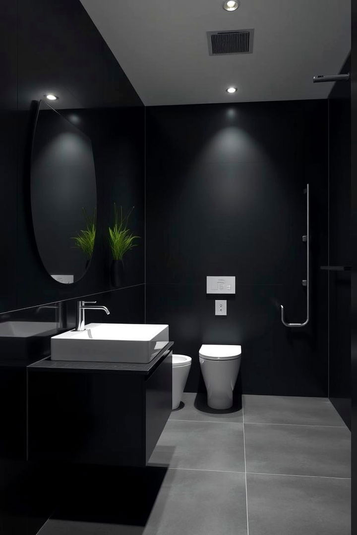 Elegant Modern Minimalism - 22 Black and Green Bathroom Ideas
