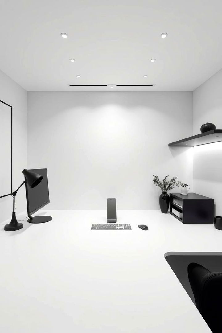 Elegant Monochrome Ambience - 22 Home Office Background Ideas
