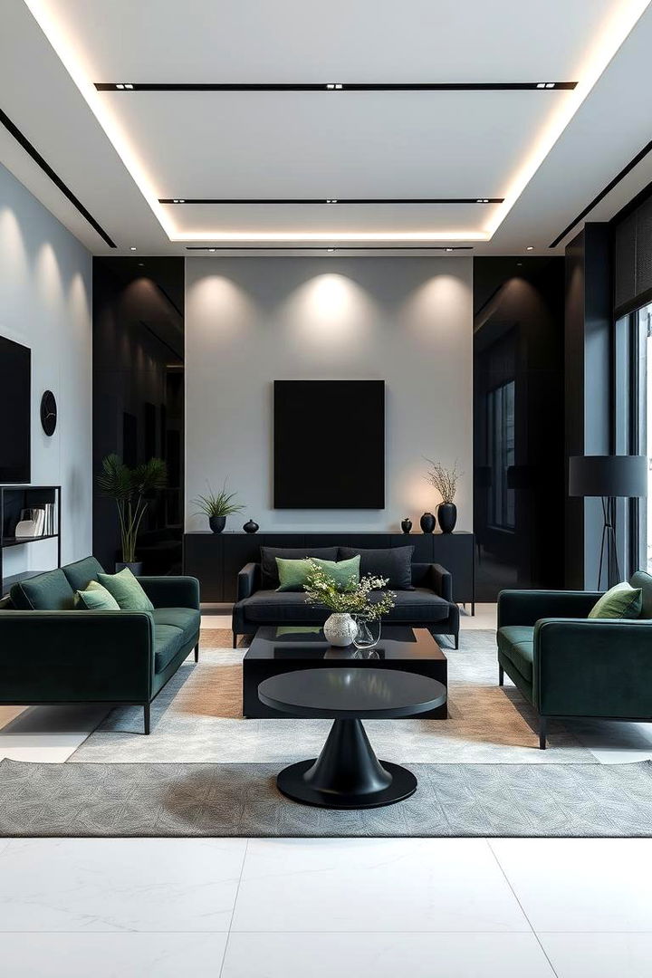 Elegant Monochrome Fusion - 22 Black and Green Bedroom Design Ideas