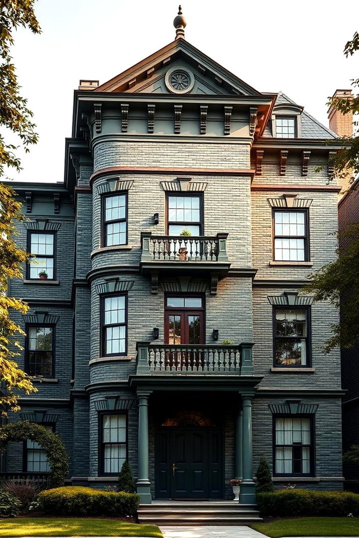 Elegant Multi Story Brick Homes - 22 Green Brick Exterior Home Ideas