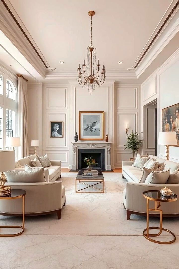 Elegant Neutral Palette - 22 Large Living Room Ideas