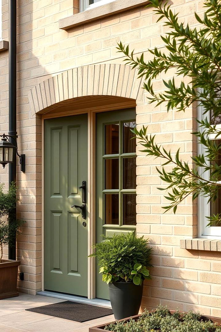 Elegant Olive Undertones - 22 Blonde Brick House Color Schemes