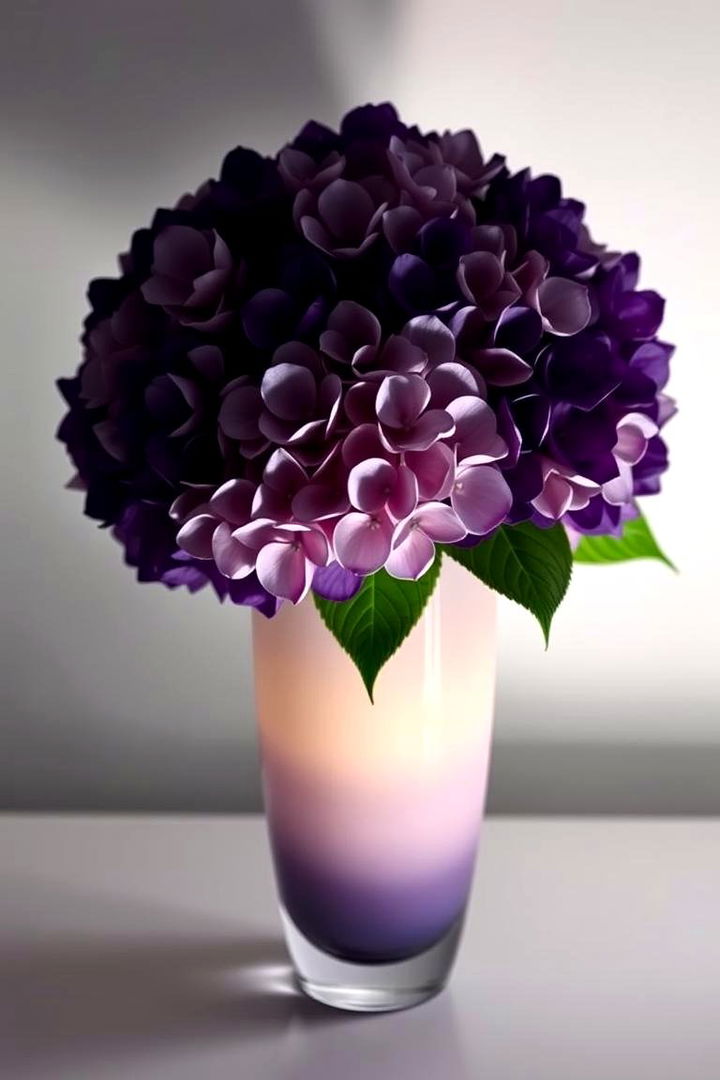 Elegant Ombre Hydrangea Arrangement - 22 Hydrangea Centerpiece Ideas