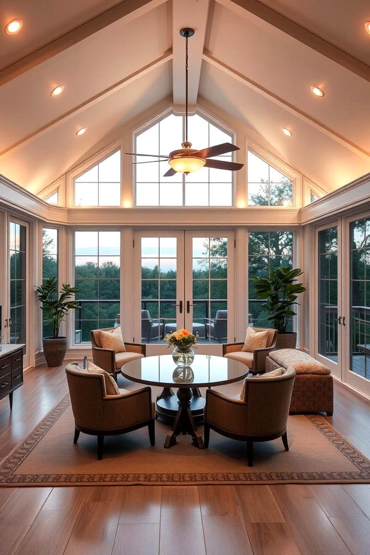 Elegant Open Air Blend - 22 Sunroom and Deck Combo Ideas