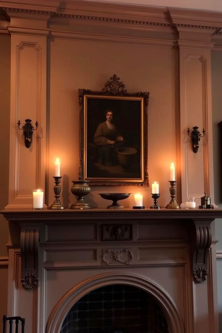 Elegant Open Fire Place Mantels - 22 Colonial Dining Room Ideas