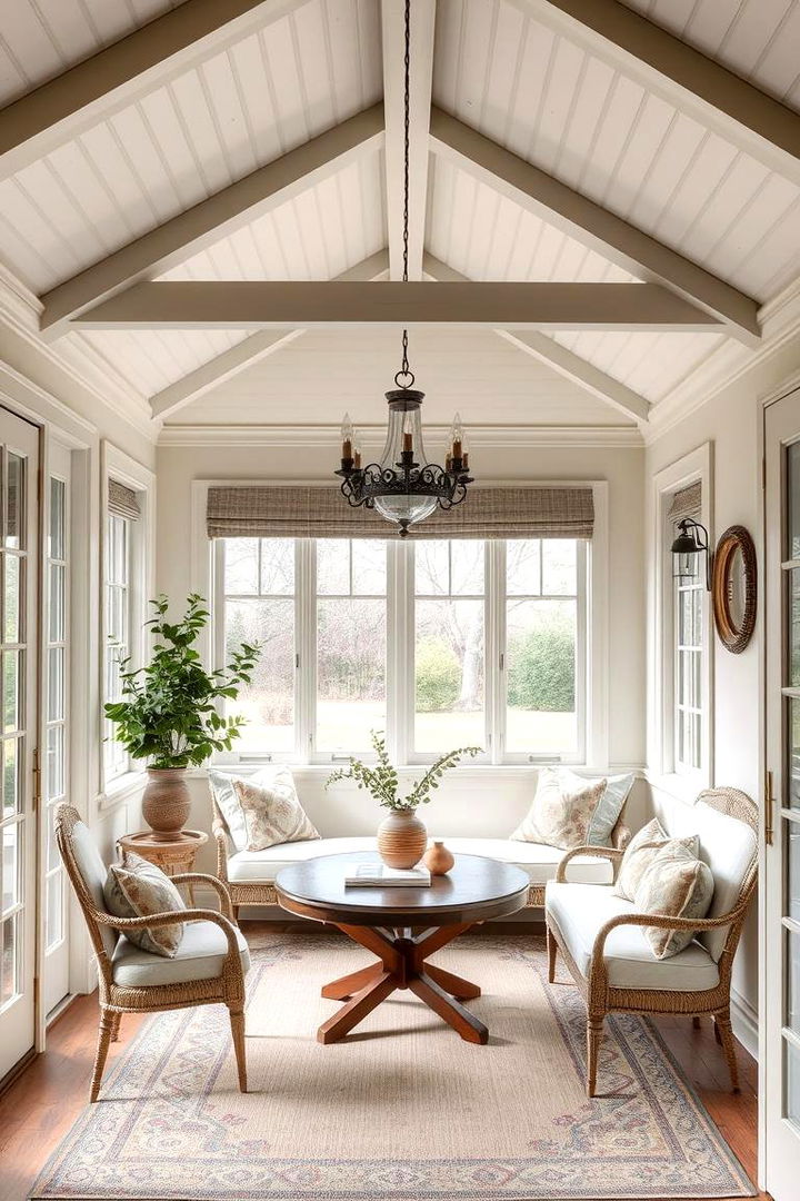 Elegant Painted Interiors - 22 Farmhouse Sunroom Ideas