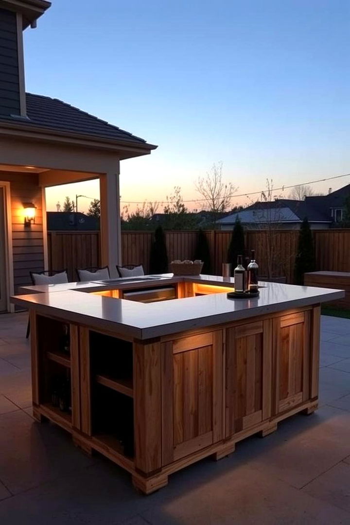 Elegant Pallet Outdoor Bar - 22 Pallet Furniture Ideas
