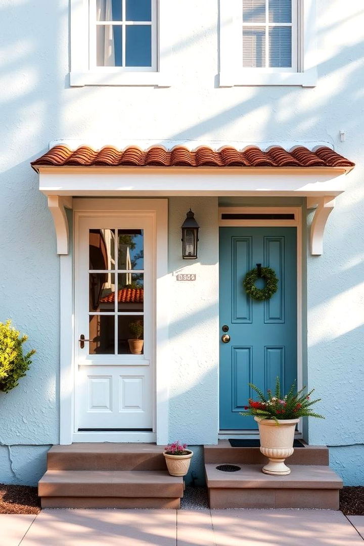 Elegant Powder Blue - 22 blue exterior house paint ideas