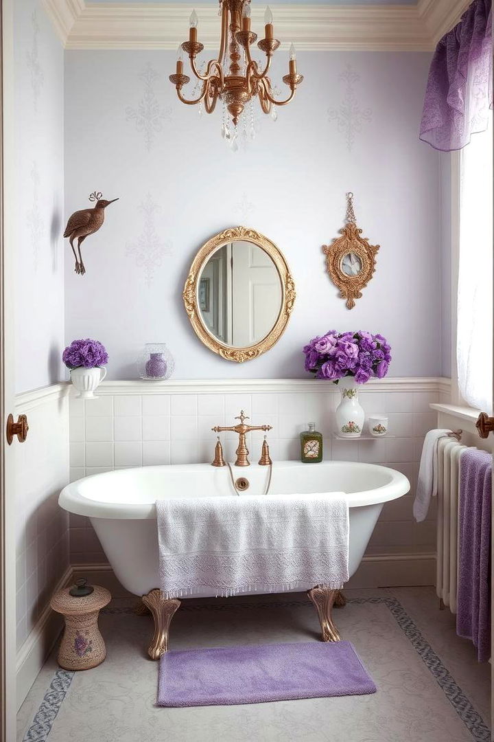 Elegant Purple Lace Accessories - 22 Purple Bathroom Ideas
