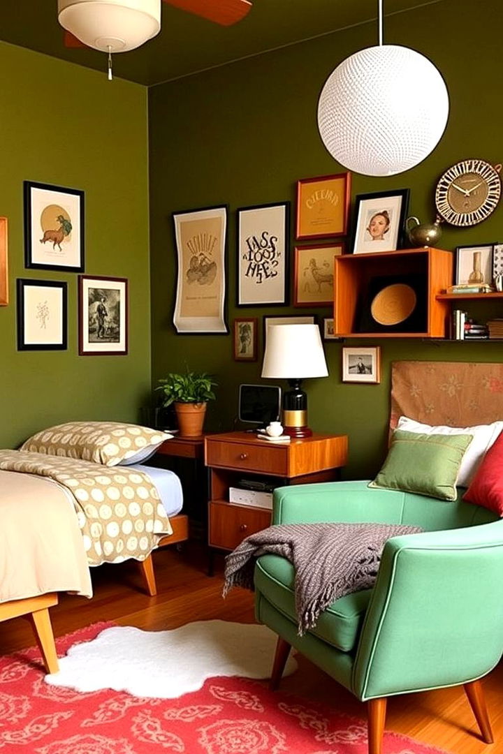 Elegant Retro Olive - 22 Olive Green Bedroom Ideas