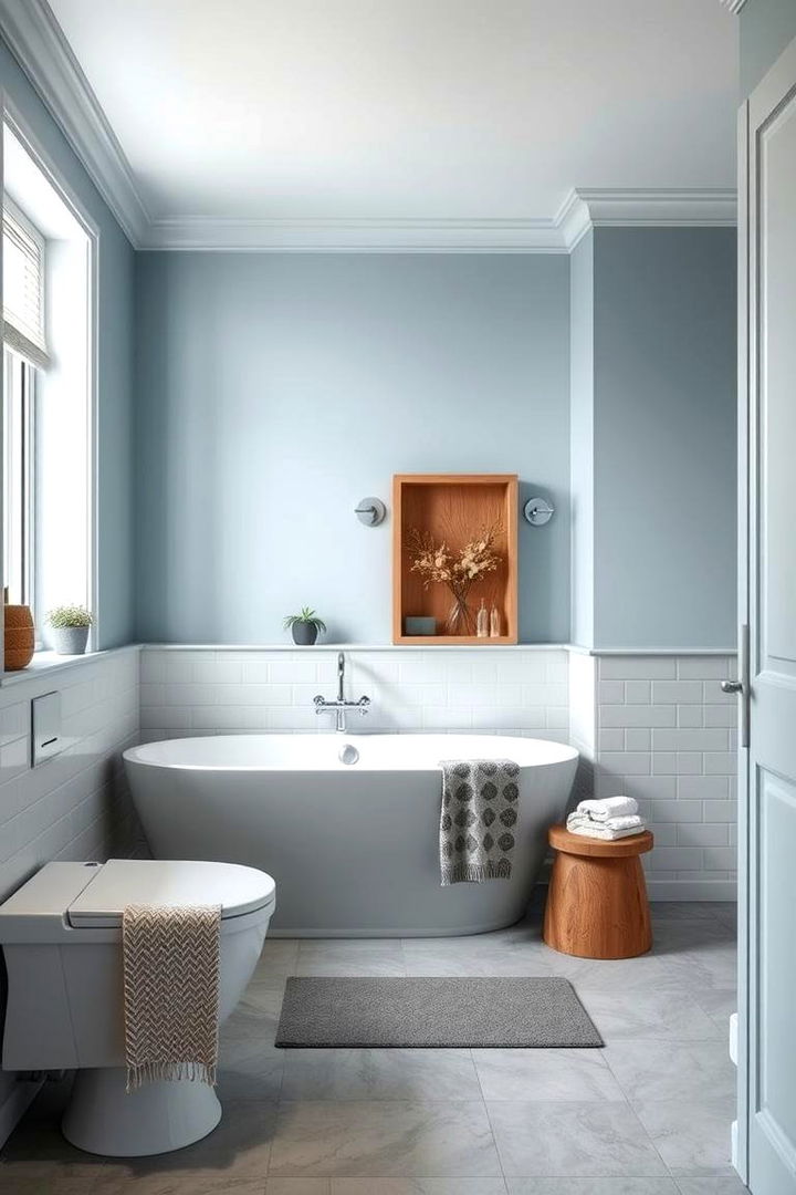 Elegant Scandinavian Bathroom - 22 Blue and Gray Bathroom Ideas