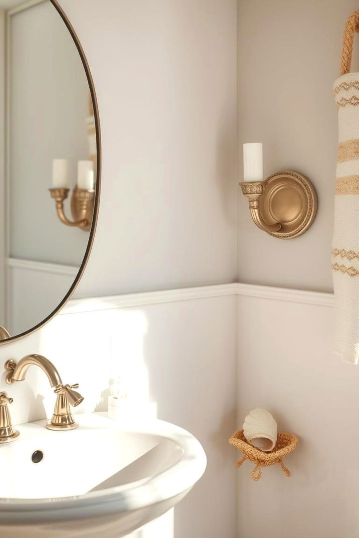 Elegant Shell Details - 22 Coastal Bathroom Ideas