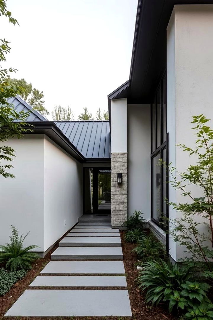 Elegant Simplicity Aesthetic - 22 Exterior Home with a Black Roof Ideas