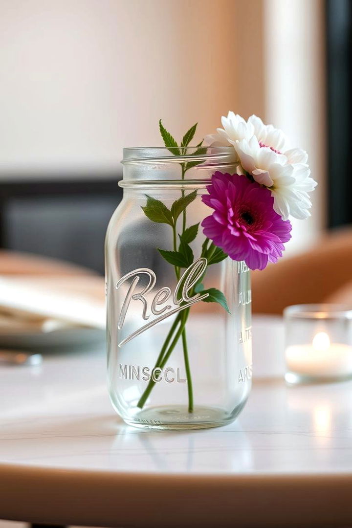 Elegant Simplicity Statement - 22 Mason Jar Centerpiece Ideas