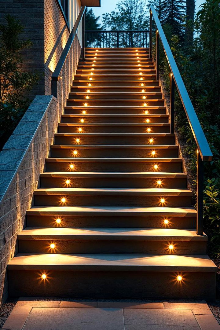 Elegant Step Lights - 22 Backyard Lighting Ideas