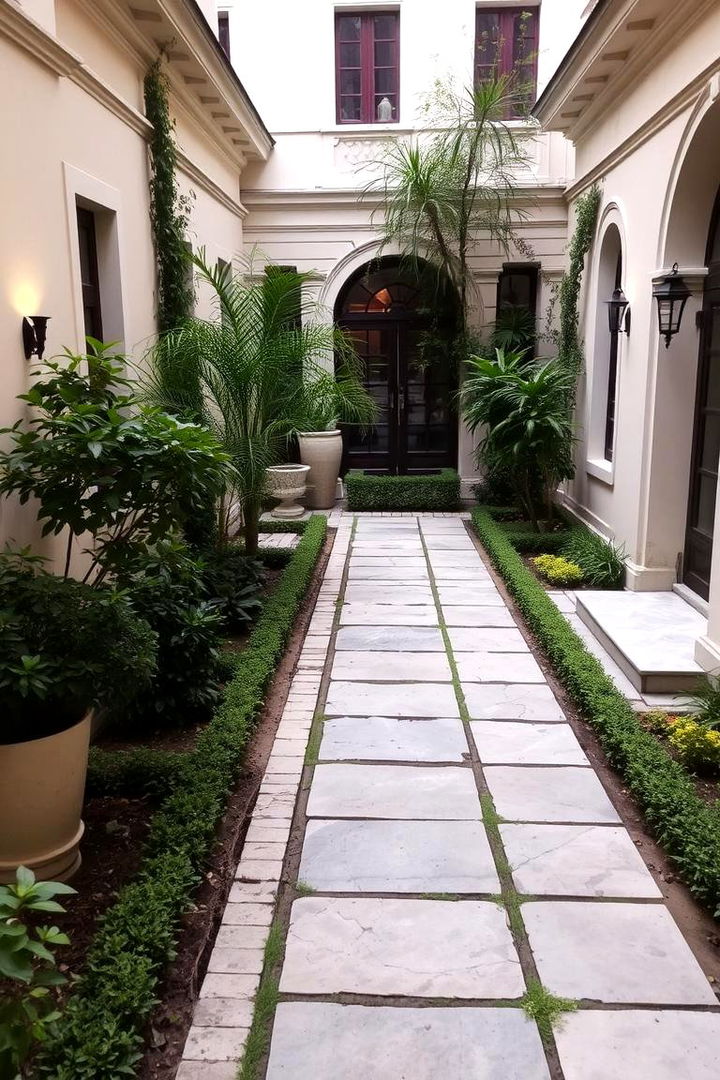Elegant Stone Pathway Retreat - 22 Courtyard Ideas