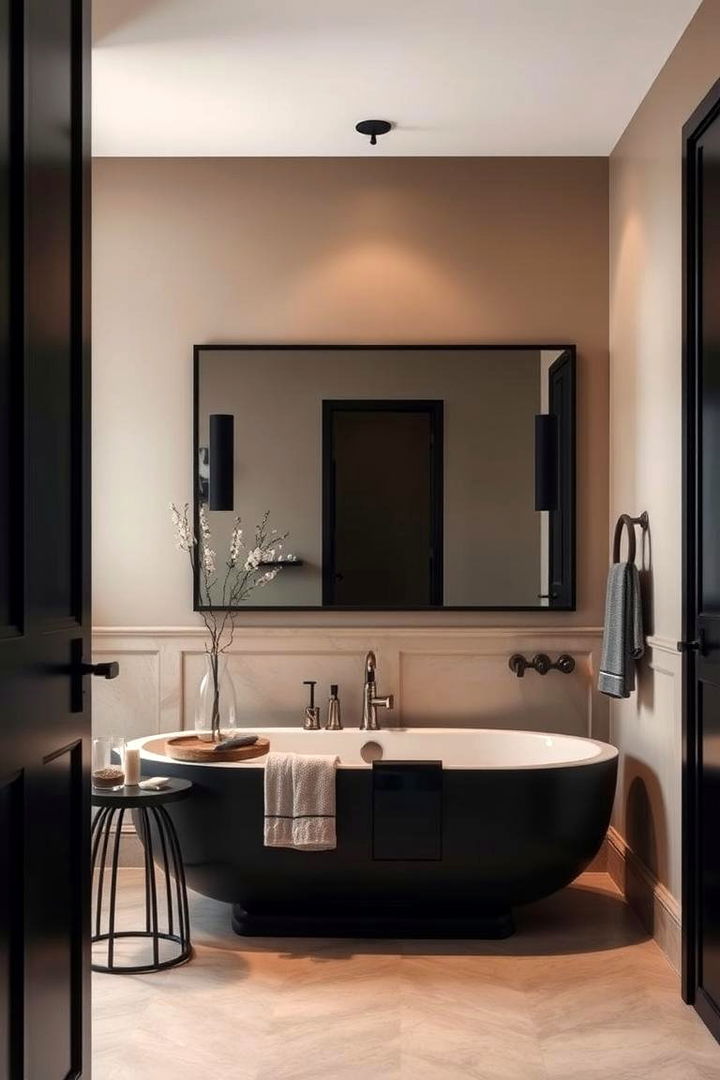 Elegant Subdued Palette - 22 brown and black bathroom ideas