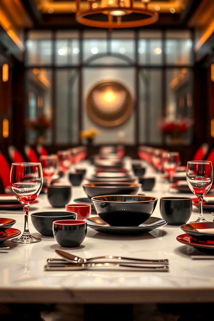 Elegant Tableware Selections - 22 Red and Black Wedding Ideas