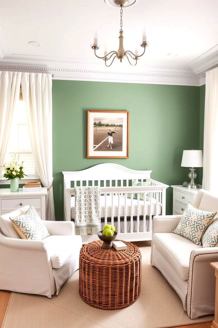 Elegant Tennis Court Details - 22 Sports Nursery Ideas