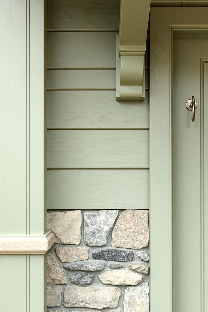 Elegant Textural Contrasts - 22 Sage Green House Exterior Ideas