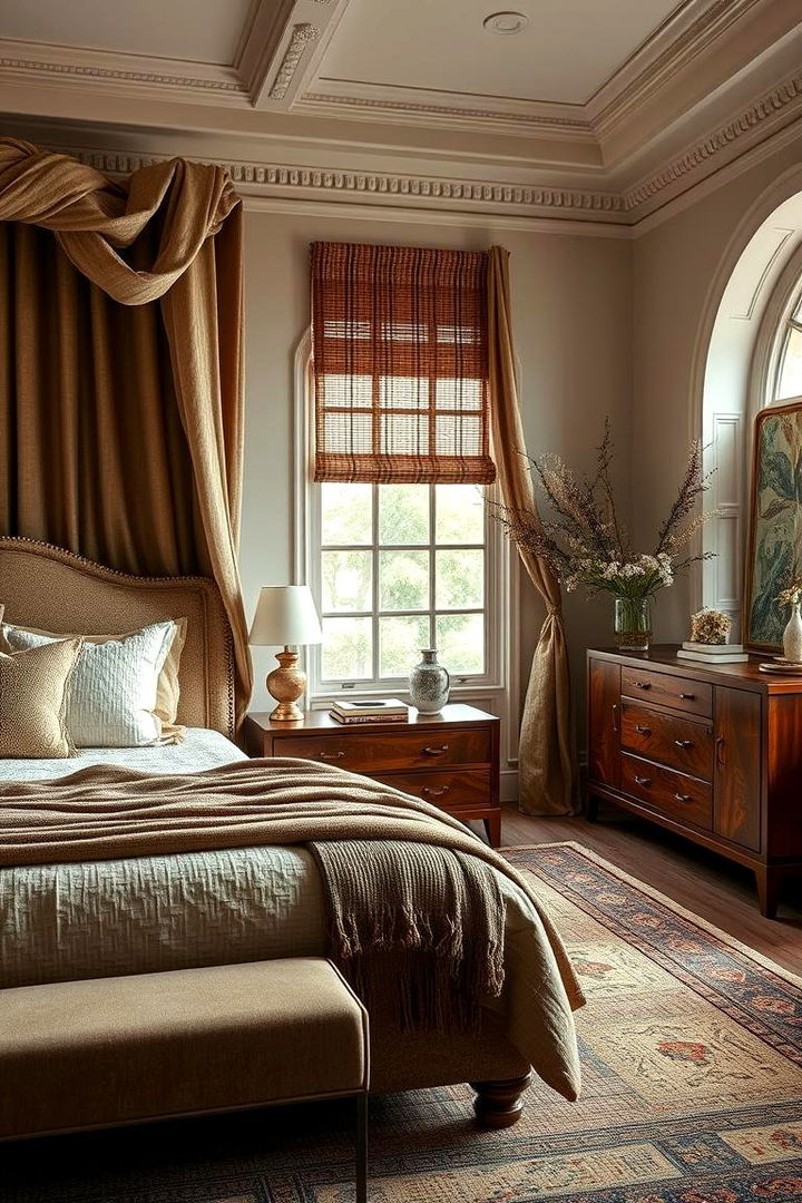 Elegant Textured Accents - 22 Japanese Bedroom Design Ideas