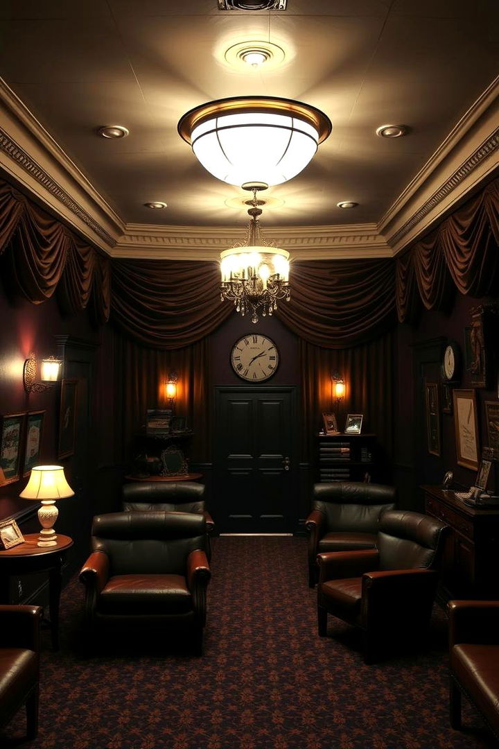 Elegant Theatrical Decor - 22 Basement Home Theater Ideas
