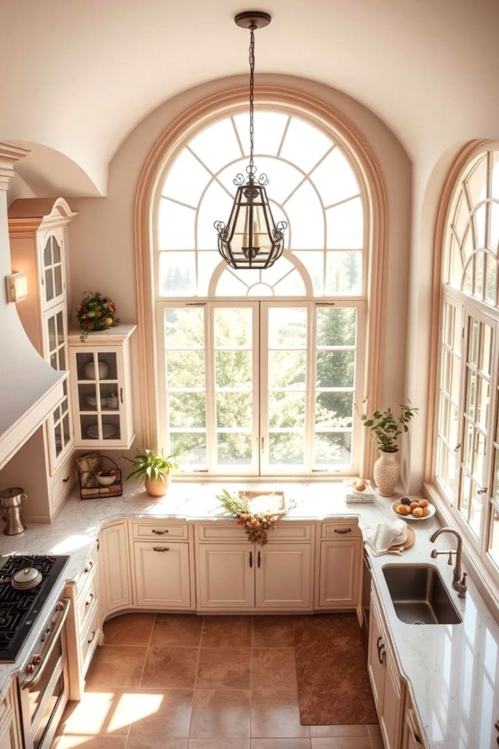 Elegant Tuscan Windows and Abundant Light - 22 Tuscan Kitchen Design Ideas