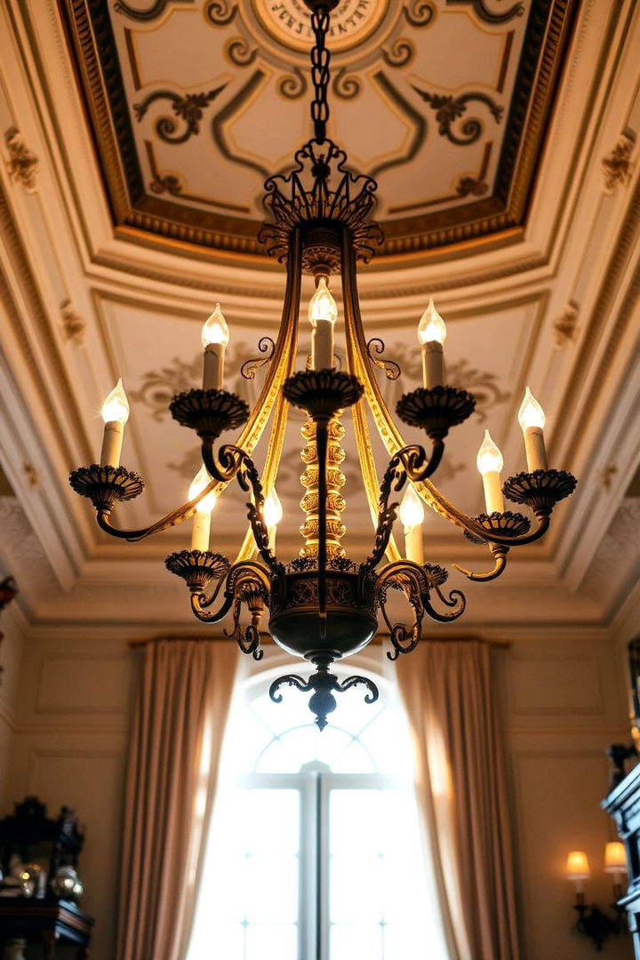 Elegant Vintage Chandeliers - 22 Vintage Living Room Ideas