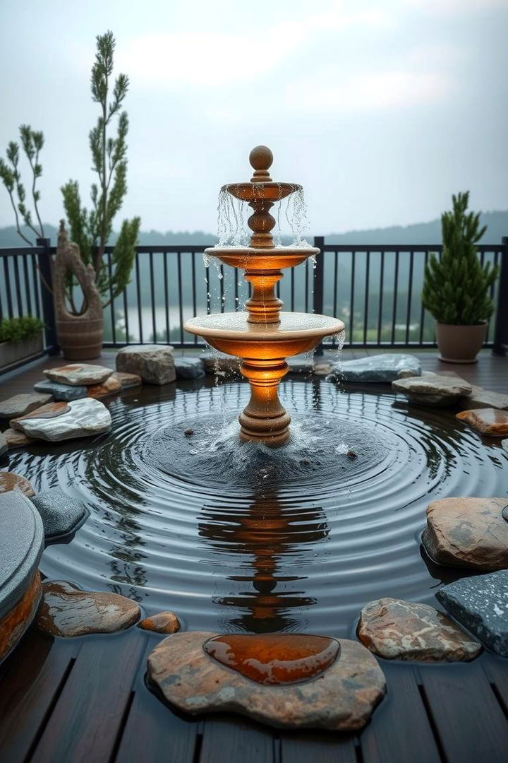 Elegant Water Feature Touches - 22 Deck Decorating Ideas