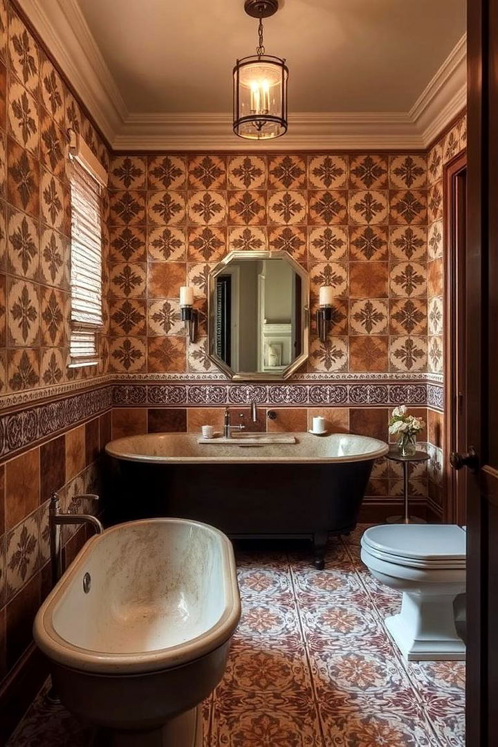 Elegant Western Tiling - 22 Western Bathroom Ideas