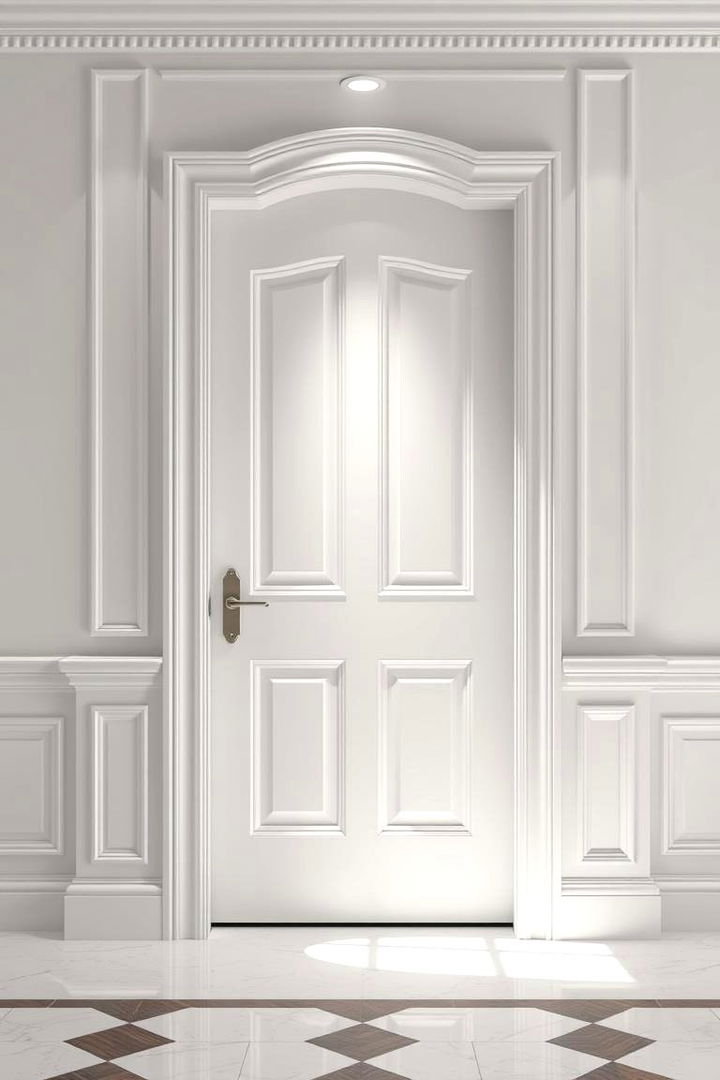 Elegant White Classic Look - 22 Front Door Color Ideas