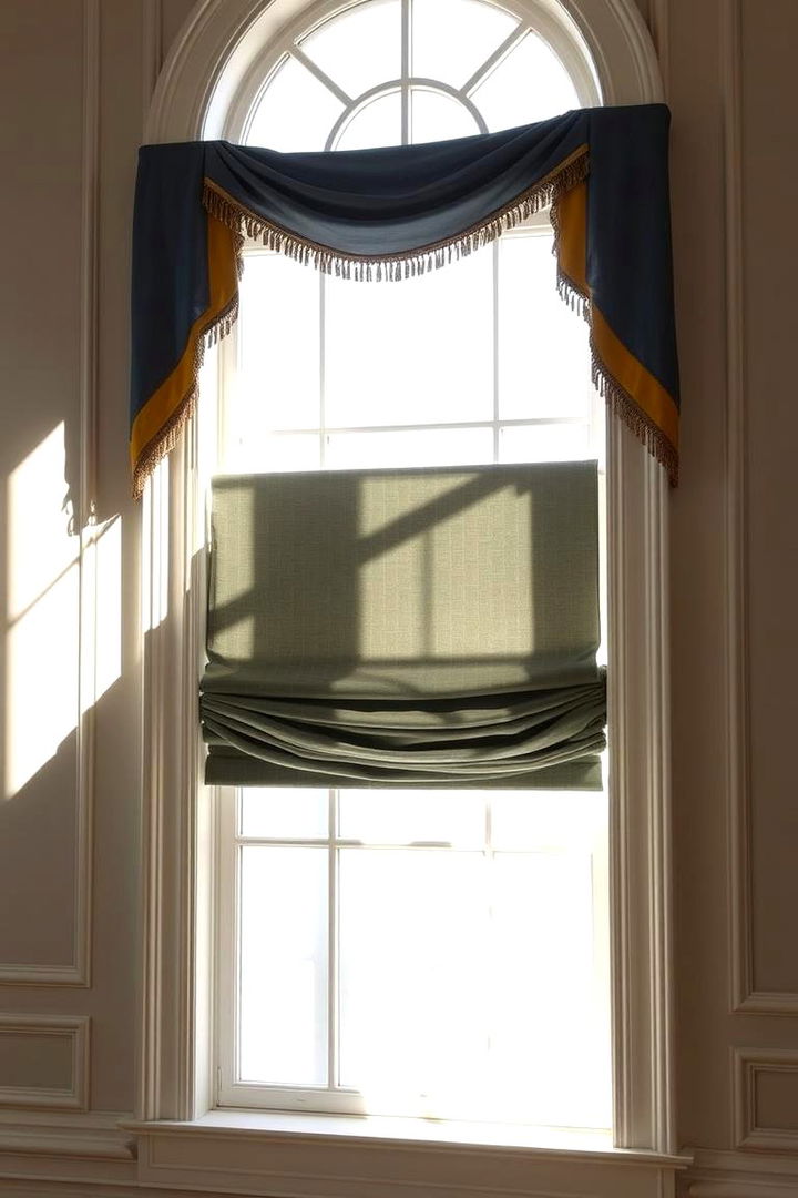 Elegant Window Treatments - 22 Blue and Gold Living Room Ideas