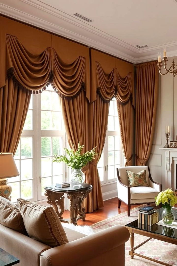 Elegant Window Treatments - 22 Glam Living Room Ideas