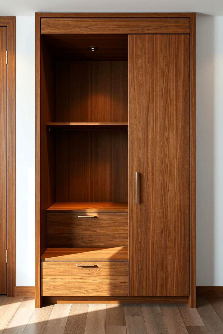 Elegant Wood Finishes - 22 Built-in Wardrobes Ideas