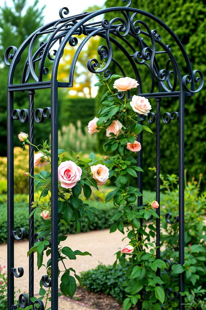 Elegant Wrought Iron Trellis - 22 Trellis Ideas